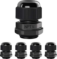FSCAT PG7 3 ~ 6.5mm presse-étoupe étanche connecteur de câble réglable connecteur en Nylon noir avec joint