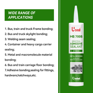 Polymère hybride industriel en aluminium résistant aux intempéries Guangdong SPU Silane modifié <span class=keywords><strong>MS</strong></span> Mastic adhésif polymère 310ml Mspolymer - Product Image 5