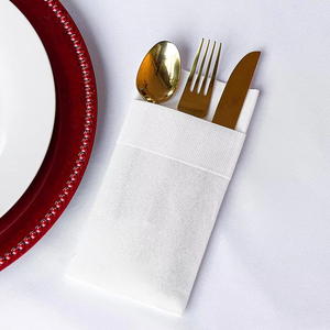 Dùng một lần prefold <span class=keywords><strong>airlaid</strong></span> Linen cảm thấy nặng nhiệm vụ ăn tối Khăn ăn tùy chỉnh <span class=keywords><strong>airlaid</strong></span> giấy khăn ăn với túi cho dao kéo - Product Image 3