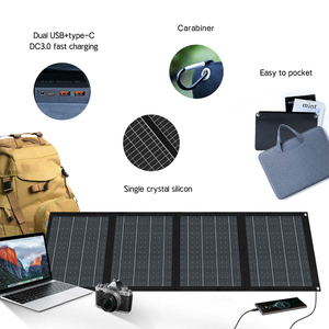 ALECTER แผงโซลาร์เซลล์แบบพับได้ 40W ประสิทธิภาพ 22% กันน้ำซิลิคอนโมโนคริสตัลไลน์เครื่องชาร์จพลังงานแสงอาทิตย์แบบพกพา USB + เอาต์พุต DC กลางแจ้ง - Product Image 3