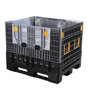 Foldable Bulk Container Plastic Pallet Bin Space Saving Transport <b>Crate</b> for Industrial Logistics - Product Image 5