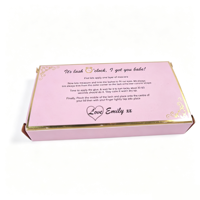 Boîte d'emballage pour cils rose et or, design de fenêtre en forme de cœur 3D, étui de luxe pour maquillage et cils, pour salon de beauté et usage personnel