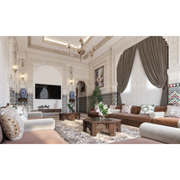 Canapé Majlis arabe antique Sièges de sol Majlis arabe de luxe Canapés classiques à ossature en bois