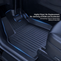Tapis de sol de voiture thermoformés 3D en TPE découpés au laser, double couche, de luxe, pour Peugeot 206