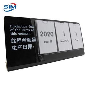 Indicateur de durée de conservation de produit <span class=keywords><strong>en</strong></span> plastique monté démontable de signe de date de production de <span class=keywords><strong>compteur</strong></span> de supermarché - Product Image 4