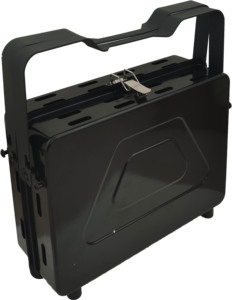Parrilla de Camping Plegable Moderna de Carbón con Controlador de Llama, Acero y Acero Inoxidable con Acabado en Polvo, para 2-3 Personas, Uso en Exteriores - Product Image 1