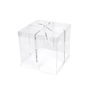 12x12x12 <b>Clear</b> Plastic PET PP Transparent Packaging <b>Gift</b> <b>Box</b> for Flowers Cake Candy Wedding & Party Favor Made of Art Paper - Product Image 4