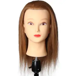 Cosmetologia parrucchiere capelli umani manichino manichino formazione testa bambola di formazione per la scuola