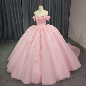 Per Jancember 6790 moderno abito da ballo per feste Quinceanera bella rosa <span class=keywords><strong>con</strong></span> pizzo e ricami taglie forti 15 ragazze - Product Image 4