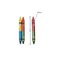 Lot de 2 crayons de cire double extrémité bicolores non toxiques pour enfants, idéal pour le dessin artistique, les fournitures scolaires et les cadeaux de fête