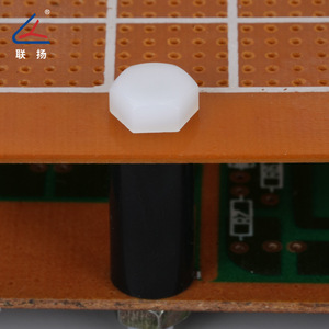 Tornillos de Nylon Hexagonales Externos Lianyang, Métricos de 10 mm, Cabeza Plana, Plástico Blanco Aislado, Uso Estándar - Product Image 3