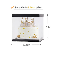 Boîte à ours en roses de 10 pouces, boîte cadeau transparente vide pour fleurs artificielles, boîte cadeau pour femmes, Saint-Valentin, mariage, fête