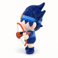 Peluche d'archer de dessin animé personnalisée au design original, jouet en peluche soigneusement conçu avec accessoires pour cadeaux promotionnels de marque