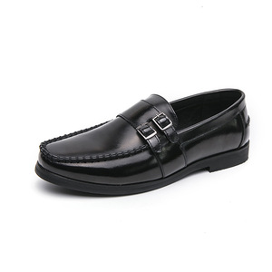 Chaussures Oxford pour hommes britanniques en cuir véritable imperméable, à bout fermé, faites à la main, pour mariage, formelles, décontractées, antidérapantes, avec boucles et sangles - Product Image 1