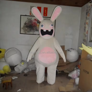 Efun quantité minimale de commande 1 PC professionnel personnalisé Lapin délirant lapin mascotte <span class=keywords><strong>Costume</strong></span> dessin animé Animal personnage mascotte <span class=keywords><strong>Costume</strong></span> à vendre - Product Image 4