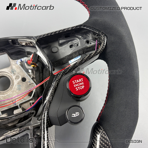 Volant intelligent en fibre de carbone personnalisé avec bouton de démarrage/arrêt pour Volkswagen Golf MK8 R GTI Touareg Jetta Tiguan 2020-2025 - Product Image 4