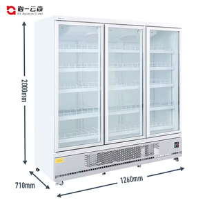 ตู้แช่แข็งอุณหภูมิเดียวตู้โชว์โชว์สินค้าระบายความร้อนด้วยอากาศอุปกรณ์ทำความเย็นประตูกระจก - Product Image 2