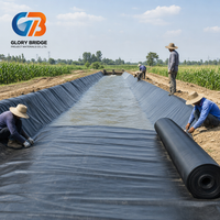 Géomembrane HDPE pour réservoir, 1,2 mm, norme ASTM, écologique, imperméable, pour la construction de bassins à poissons et de barrages