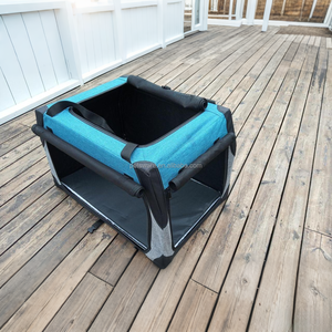 車で犬と猫の輸送に便利なストラップ付きソフトサイード折りたたみ式ペットキャリアトラベルキャリーバッグ - Product Image 4