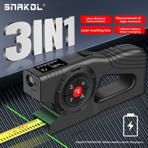 Snakol 3-in-1 điện tử thông minh đo băng kỹ thuật số Laser Rangefinder Băng đo có thể sạc lại Laser rangefinders" - Product Image 6