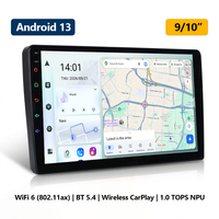 Radio para Auto SL13 de 9/10 Pulgadas con Android 13, Marco Universal, Pantalla Rockchip, WiFi 6, BT 5.4, CarPlay Inalámbrico, Reproductor Android Auto
