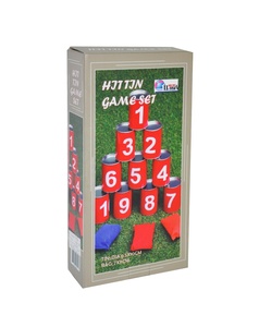 Jeu de lancer de boîtes de conserve en plein air, jeu de lancer de boîtes de conserve dans la cour avec 3 sacs de haricots, jouet amusant pour l'extérieur - Product Image 5