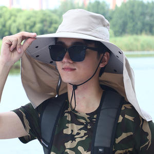 Chapeau de pêcheur d'été pour hommes, avec protection du visage et du cou, respirant, protection solaire pour la randonnée, la pêche, le cyclisme - Product Image 2