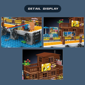 Moule King 10108 842PCS Street View Serie Dock Tavern Ornement Building Block Modèle Technique Jouet Éducatif Festival Cadeau - Product Image 5