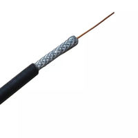 Câble coaxial isolé RG59 avec gaine en PVC, longueur 305 m, conducteur en cuivre nu, blindage en feuille d'aluminium, connecteur F/BNC pour