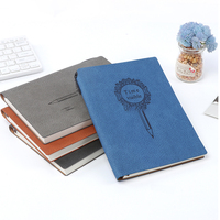 A4/ A5/A6 Good Quality Pu Leather With Emboss Logo Personal Hardcover Notebook