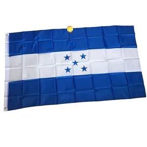 Wholesale 3x5ft good quality custom 5 stars bule white Honduras national country flag