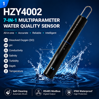 HZY4002 Sonde multiparamètre 7 en 1 pour la qualité de l'eau, température, salinité, RS485 Modbus, auto-nettoyante, pour la surveillance en ligne