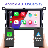 Jiawell Écran de tableau de bord de 9 pouces pour lecteur multimédia avec GPS intégré, USB, CarPlay et commande au volant pour RAV4 2013-2018