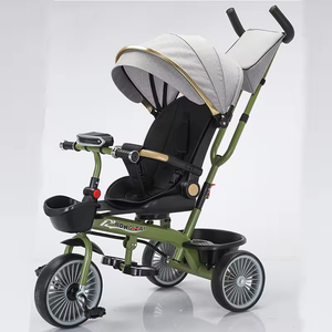 Triciclo para Bebés Nuevo al por Mayor de Fábrica, de Acero y Plástico con Parasol para Niños de 1 a 6 Años - Product Image 3