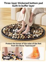 Tapis de massage aux billes pour les pieds, fonction musicale intégrée, pour le bureau et la maison, traitement de relaxation des pieds