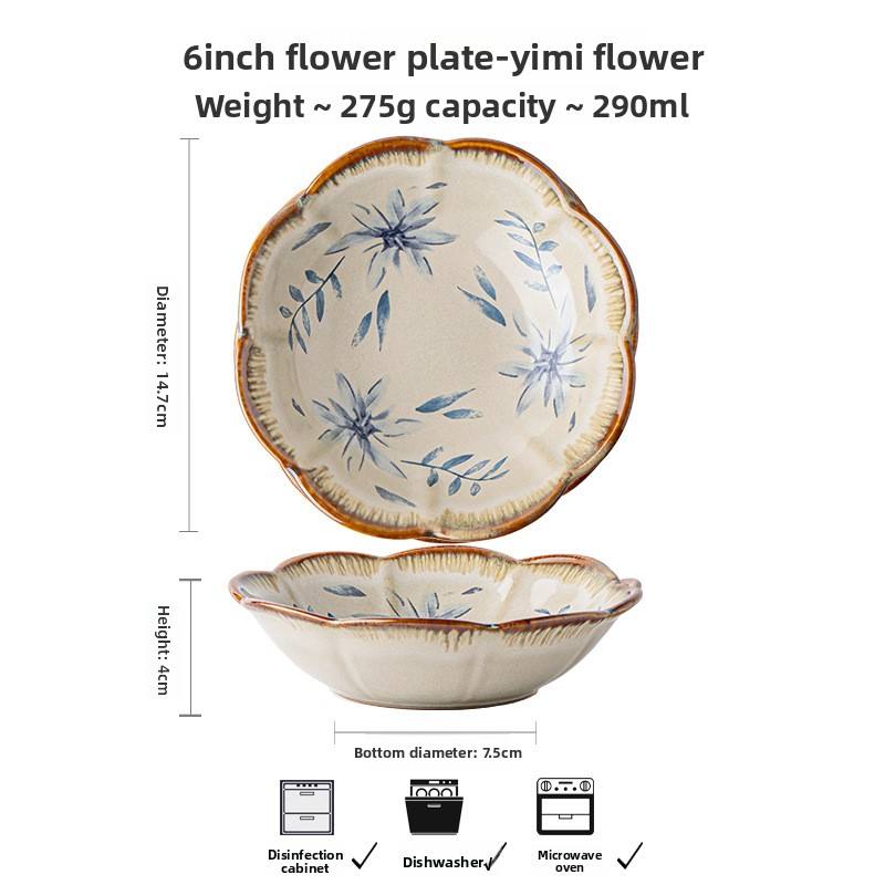 จานดอกไม้สีขาว 6 ดอก - Eimi