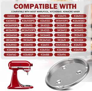 Bol mélangeur en acier inoxydable avec couvercle à vis de remplacement pour la base du mélangeur KitchenAid Kenmore - Product Image 2