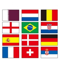 Drapeaux et bannières nationales pour l'événement mondial de football 2026, 3x5 pieds, 48 drapeaux de pays en stock, bannière de football personnalisée