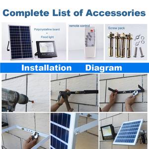 Nouveau <span class=keywords><strong>meilleur</strong></span> <span class=keywords><strong>projecteur</strong></span> <span class=keywords><strong>solaire</strong></span> LED extérieur IP67 50W 400W 500 LED 60W pour jardin avec panneau - Product Image 4
