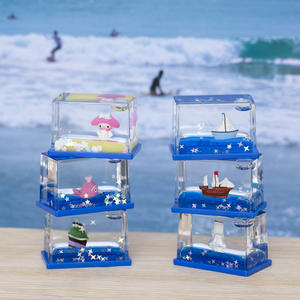 Mignon mini long carré goutte à goutte d'huile sablier petite décoration de bureau pour enfants Kit intérieur parfait petit cadeau - Product Image 1