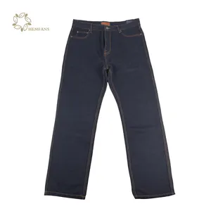 men trousers Good quality organic indigo blue hemp denim jeans for men plus size pants jeans