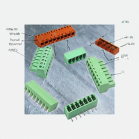 Bloc de bornes PCB enfichable KF2EDG 3,81 mm avec broches droites courbées + prise, matériau PA66, options 2-16 pôles