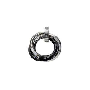 Three <b>Ring</b> Stainless Steel Pendant Charm Geometric <b>Circle</b> Design Unisex Jewelry Accessory For Necklace Sweater Chain DIY - Product Image 5