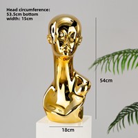 Nouveau Haute Qualité Rose Or Chrome Mannequins Stand Électrolytique Mannequin Tête Robe Forme Bijoux Lunettes De Soleil Chapeau Perruque Affichage
