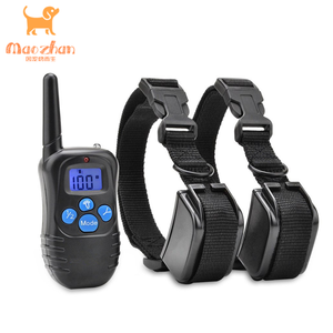 Für Zwei Hunde Wiederaufladbare und Regendicht Anti Bellen Ausbildung Kragen Hund Schock Kragen Remote Hund Ausbildung Kragen - Product Image 1