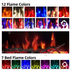 Feu électrique mural de 72 pouces à 3 faces en verre intérieur à Led Cheminée électrique décorative Cheminée à 3 côtés en verre - Product Image 2