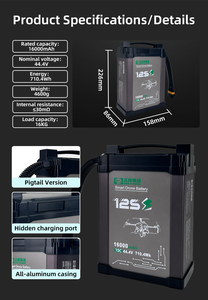 Smart <b>Drone</b> <b>Battery</b> 44.4V 12S 16000mah Smart <b>Battery</b> for UAV Flight Agricultural <b>Drones</b> Transport UAVs Smart <b>Drone</b> <b>Battery</b> - Product Image 5