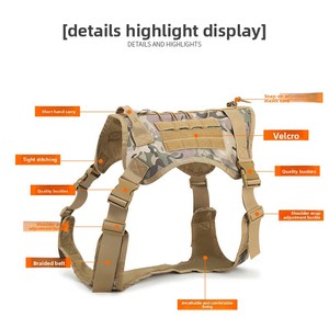 Set di Guinzaglio di Lusso per Cani, Pettorina in Nylon 1000D Mimetico, Guinzaglio Personalizzabile in <span class=keywords><strong>Tessuto</strong></span> Cordura - Product Image 5