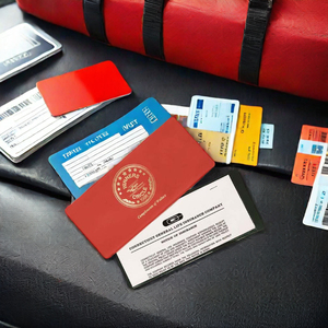 Porta <span class=keywords><strong>biglietti</strong></span> <span class=keywords><strong>da</strong></span> visita con Logo personalizzato trasparente in PVC vinile <span class=keywords><strong>da</strong></span> viaggio in plastica a buon mercato con lato stretto aperto e porta carte assicurative - Product Image 5