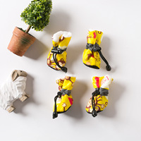 Chaussures pour chien à semelles souples, antidérapantes, imperméables, en fibre de polyester, chaudes, toutes saisons, pour l'apprentissage de la marche, bottes de pluie